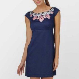 Lilly Pulitzer Allura True Navy Adorn e Sheath Dress Size 8